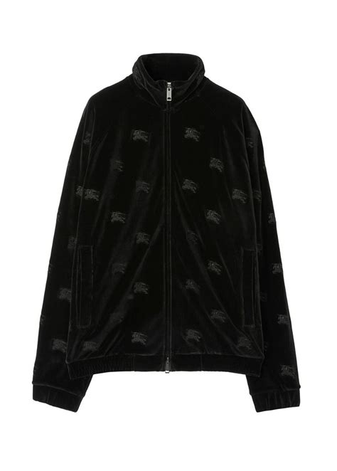 burberry track top|BURBERRY Ekd Velvet Track Top .